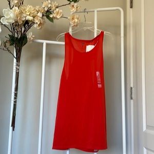 Uniqlo: Red Dry-Ex Long Workout Tank Top